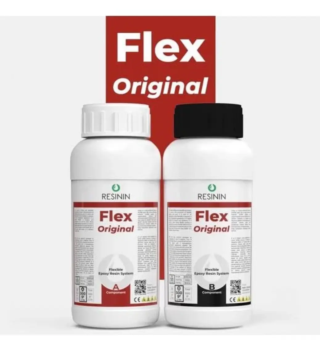 Resinin Flex 1000 Gr A+B Esnek Şeffaf Epoksi Döküm Reçinesi (Esnek Hacim)