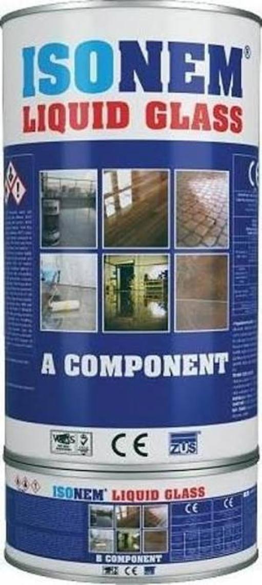 Isonem Liquid Glass Şeffaf Su Yalıtım Boyası - Yüksek Su ve Kimyasal Direnç, Balkon, Teras, Banyo ve Havuzlar için İdeal, 2 kg