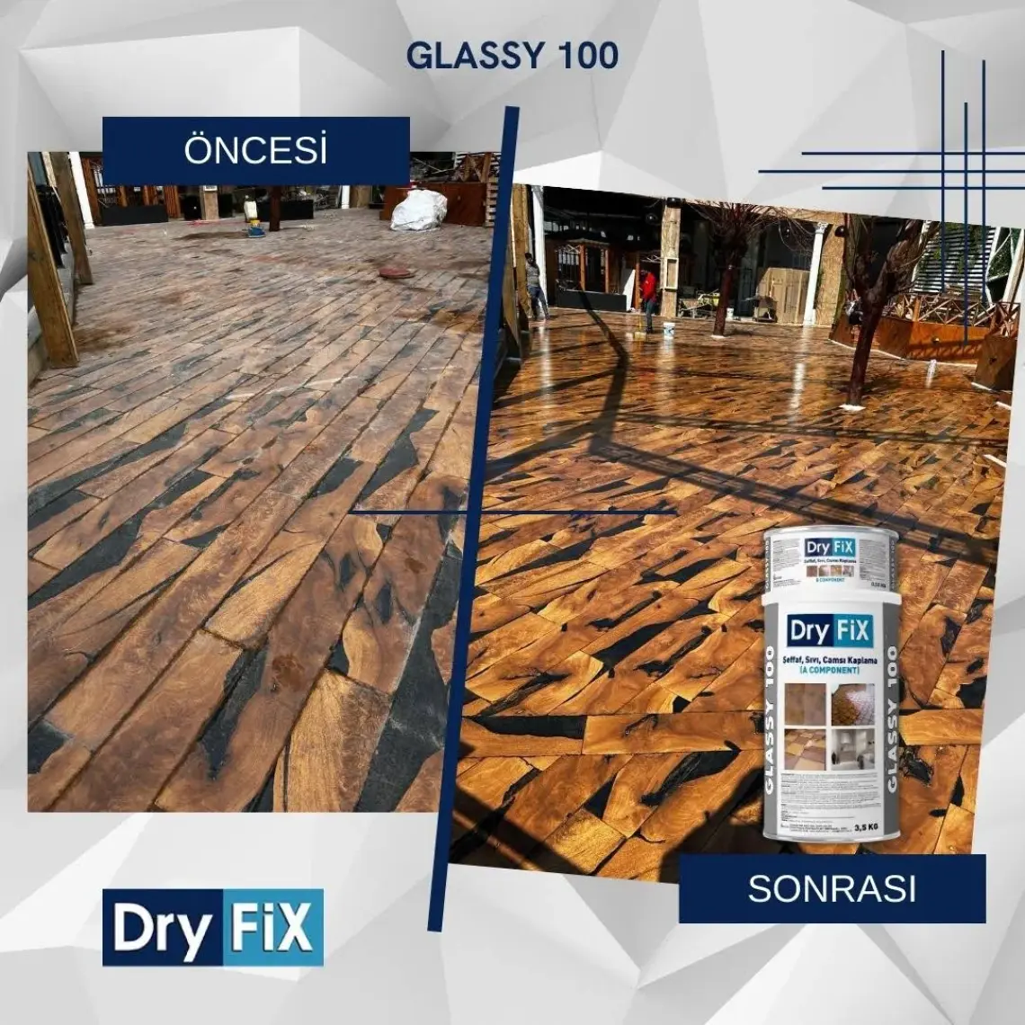 Dryfix Glassy 100 Sıvı Cam Şeffaf Kaplama 0.80 kg