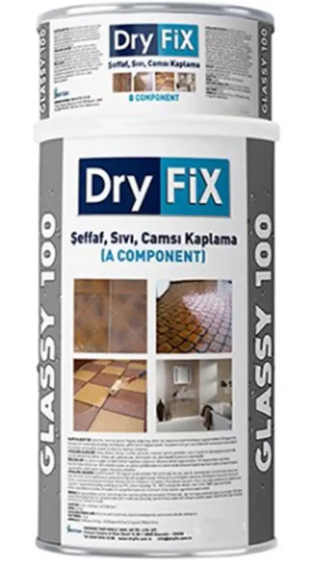 Dryfix Glassy 100 Sıvı Cam - Şeffaf Su Izolasyonu 4 kg