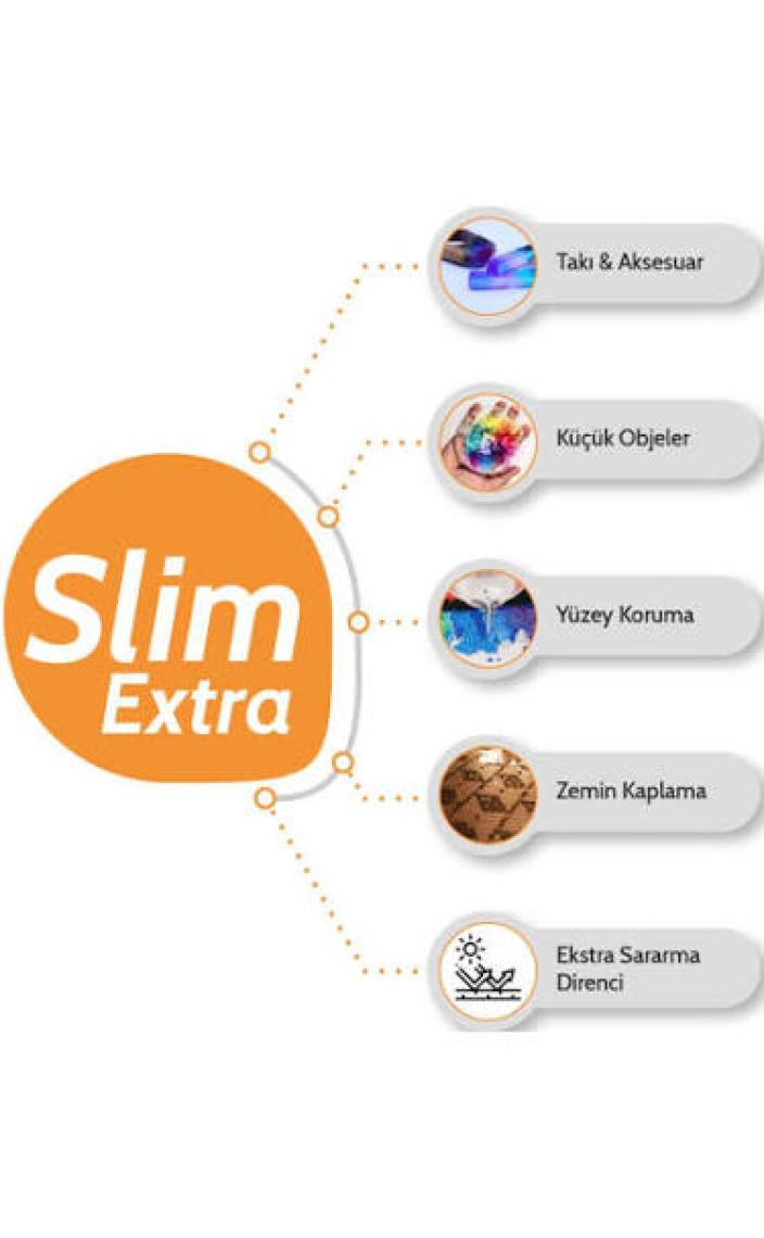 Resinin Slim Extra 750 Gr A+B Ekstra Sararma Dirençli Ultra Şeffaf Epoksi Reçine (500 Gr Reçine + 250 Gr Sertleştirici)