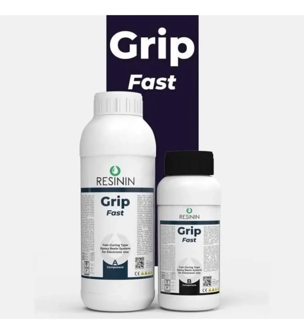 Resinin Grip Fast A + B Elektronik Kullanımı İçin Hızlı Kuruyan Epoksi Reçine 1500 g