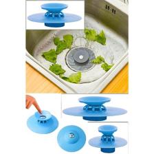 Qniay Mutfak Evye Lavabo 2 Kademeli Dokunmatik Lavabo Tıkacı Silikon Lavabo Gider Tıpa