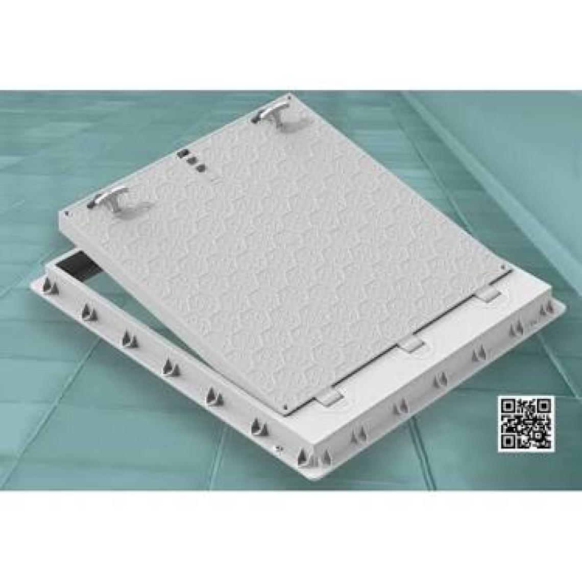 Luxwares 90X100 Kilitli- Menteşeli / Rögar Kapağı / Havuz Kapağı / Peyzaj Kapağı / Plastik Kapak / Çerçeve + Düz Kapak