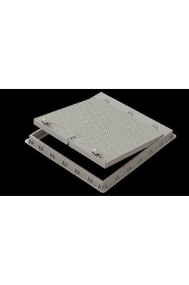 Luxwares 90X100 Kilitli- Menteşeli / Rögar Kapağı / Havuz Kapağı / Peyzaj Kapağı / Plastik Kapak / Çerçeve + Düz Kapak