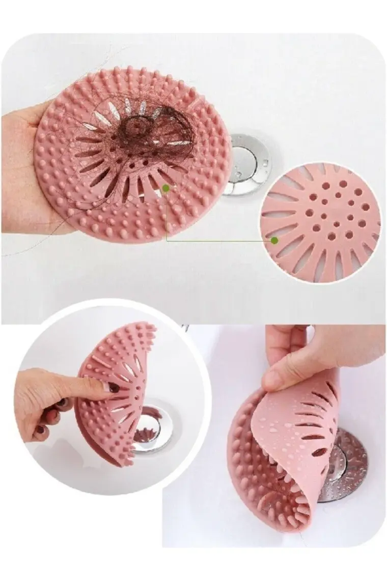 Hayveys Süzgeç Slikon Lavabo Mutfak Banyo Küvet Gider Tıkacı