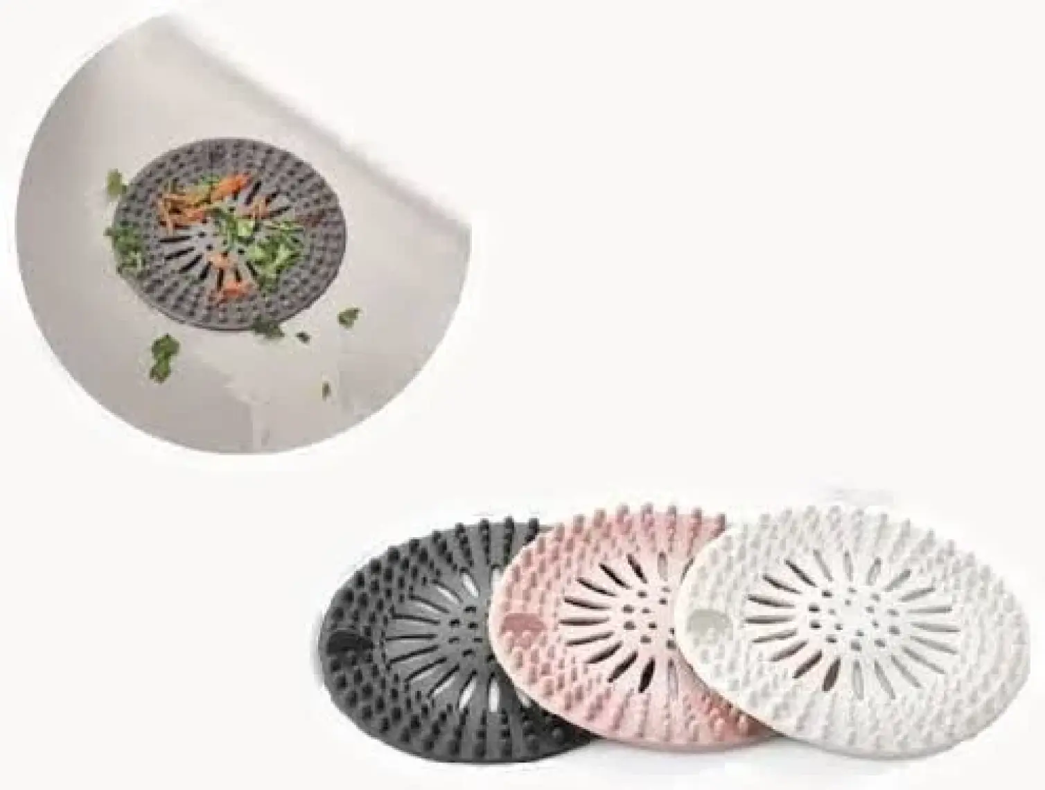 Hayveys Süzgeç Slikon Lavabo Mutfak Banyo Küvet Gider Tıkacı