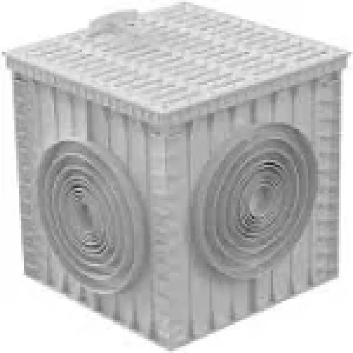 Luxwares 40X40 cm Plastik Rögar Kutusu+Yağmur Izgaralı Kapak