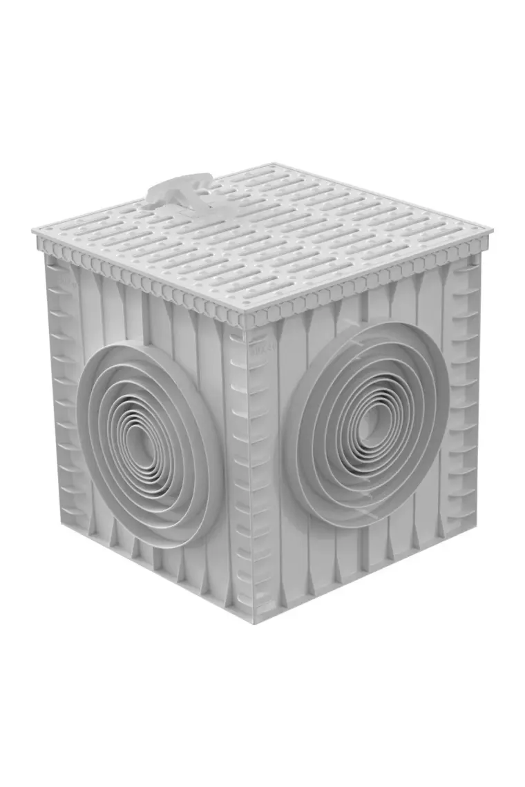 Luxwares 40X40 cm Plastik Rögar Kutusu+Yağmur Izgaralı Kapak