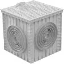 Luxwares 40X40 cm Plastik Rögar Kutusu+Yağmur Izgaralı Kapak