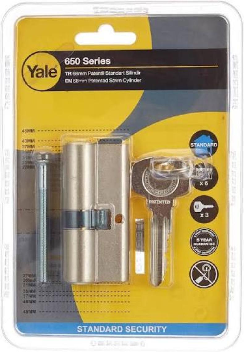 Kale Yale 68 Mm Silindirli Standart Kilit 650 Serisi