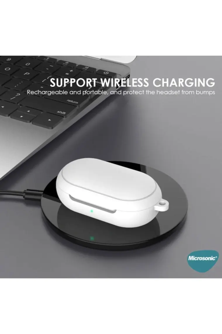 Microsonic Samsung Galaxy Buds Plus Mat Silikon Kılıf Kırmızı