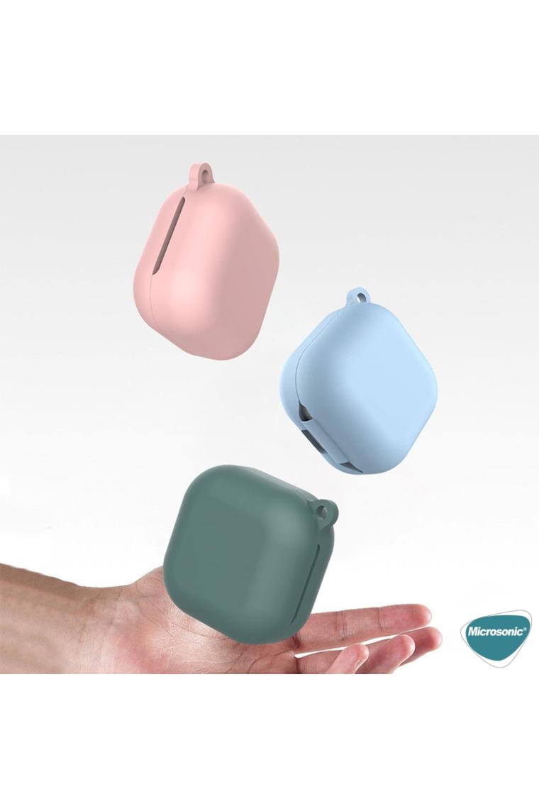 Microsonic Samsung Galaxy Buds 2 Pro Kılıf Askılı Mat Silikon Siyah