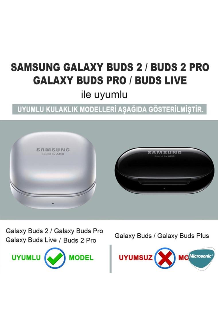 Microsonic Samsung Galaxy Buds 2 Pro Kılıf Askılı Mat Silikon Siyah