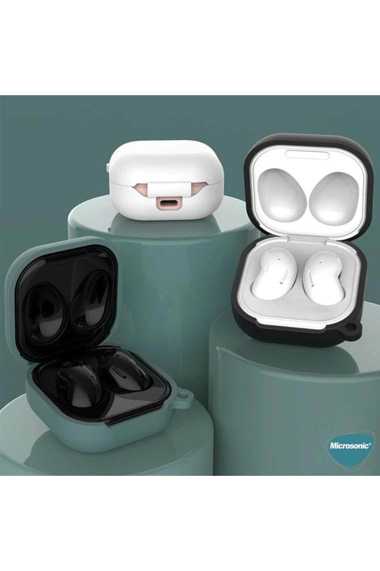 Microsonic Samsung Galaxy Buds 2 Pro Kılıf Askılı Mat Silikon Siyah