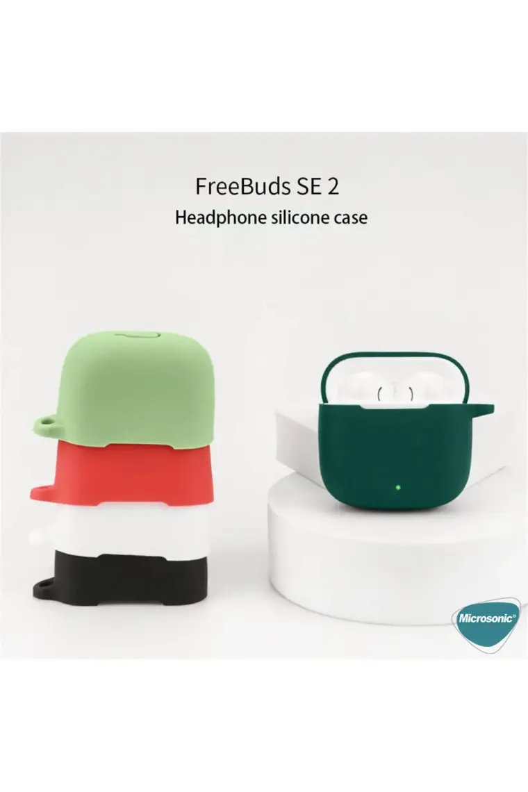 Microsonic Huawei Freebuds Se 2 Kılıf Askılı Mat Silikon Açık Yeşil