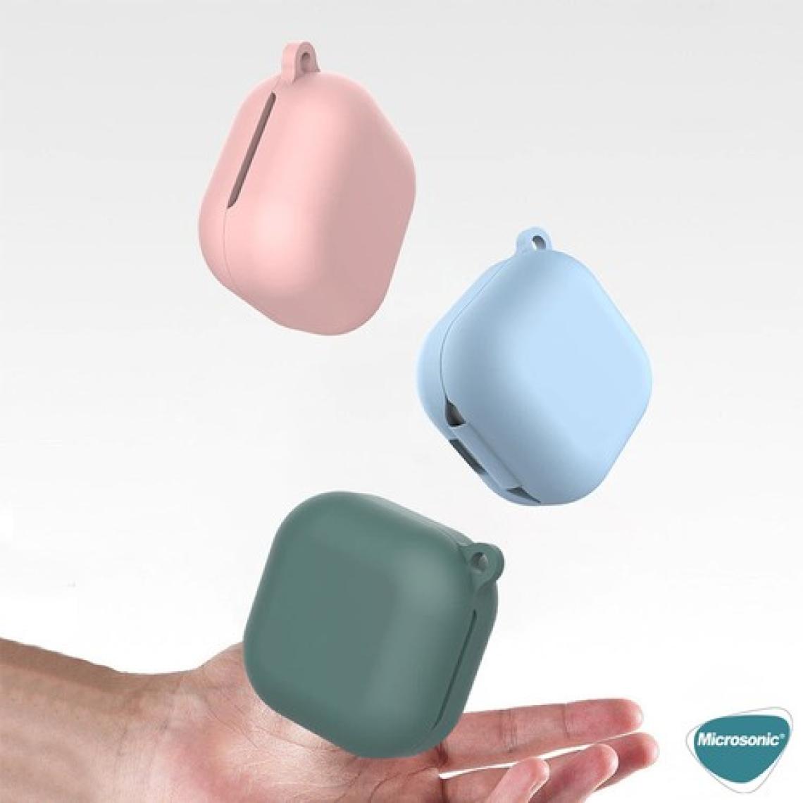 Microsonic Samsung Galaxy Buds Fe Kılıf Askılı Mat Silikon Yeşil