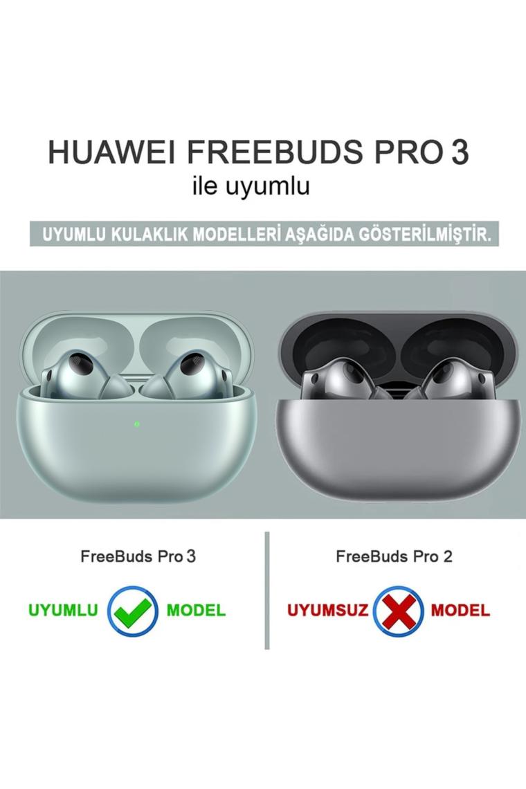 Microsonic Huawei Freebuds Pro 3 Kılıf Askılı Mat Silikon Siyah