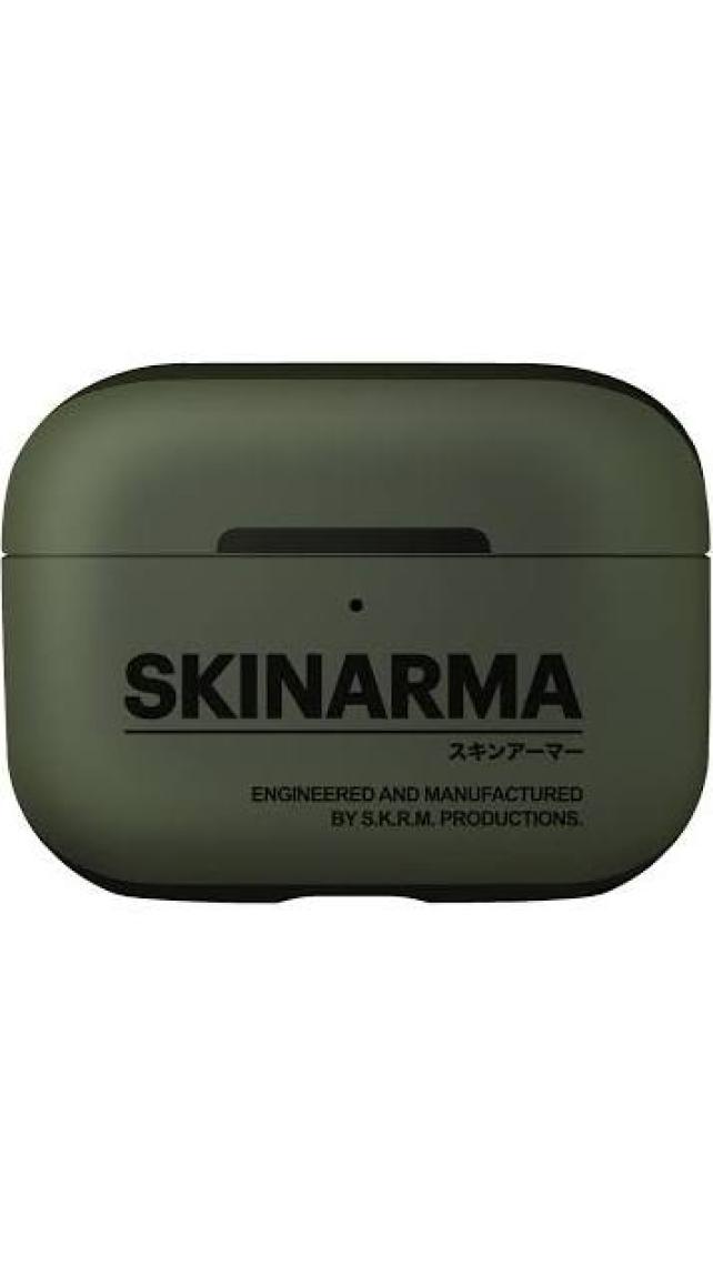 Airpods Pro 2 Uyumlu Kılıf Skinarma Pu Deri Tasarım Spunk Kılıf Koyu Yeşil