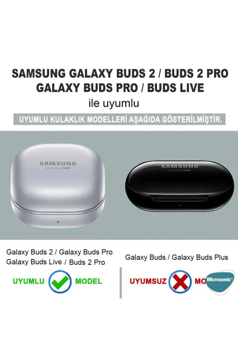 Microsonic Samsung Galaxy Buds 2 Pro Kılıf Askılı Mat Silikon Yeşil