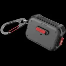 Skinarma Airpods Pro 2 Uyumlu Kılıf Skinarma Magnetik Kilitli Airbagli Tasarım Mecha Kılıf Füme