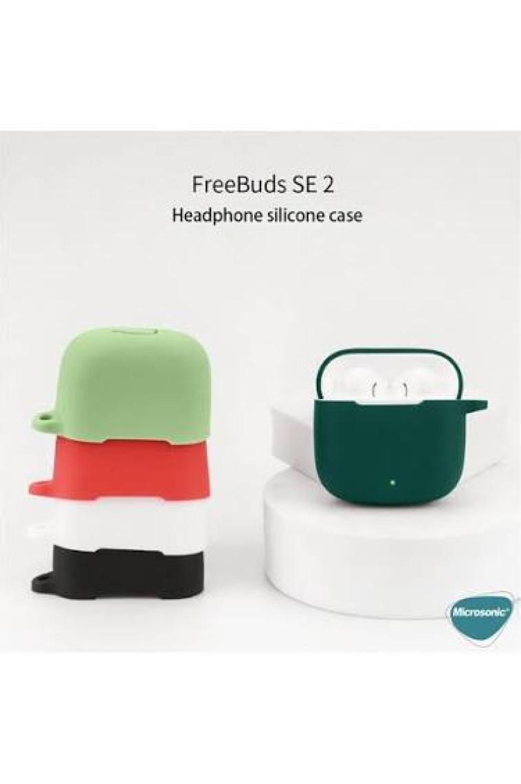 Microsonic Huawei Freebuds Se 2 Kılıf Askılı Mat Silikon Açık Yeşil