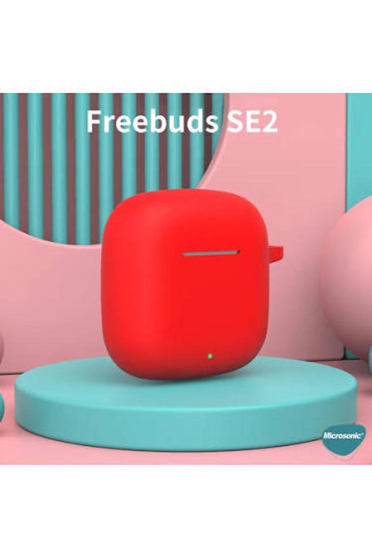 Microsonic Huawei Freebuds Se 2 Kılıf Askılı Mat Silikon Açık Yeşil