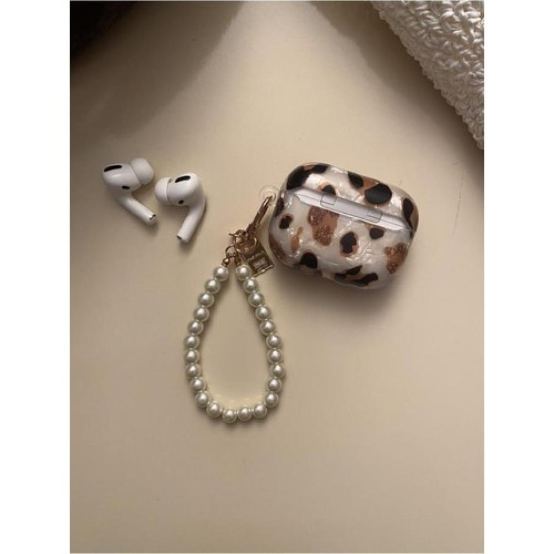 Easy Idea AirPods Pro Kılıf Kulaklık Kılıfı Leopar Desenli Kopçalı Korumalı Kılıf