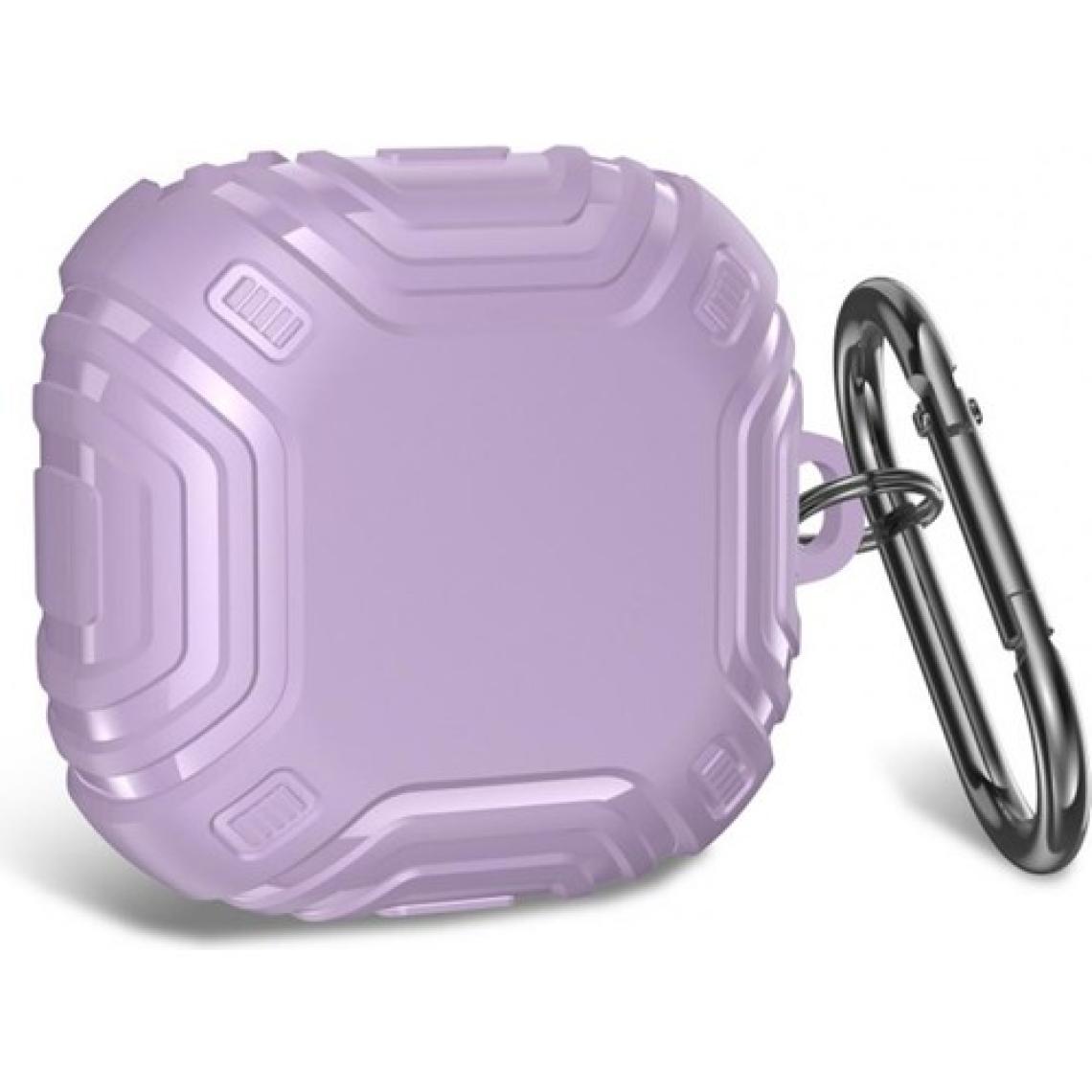 CoverZone Samsung Galaxy Buds 2 Pro ile Uyumlu Kulaklık Kılıf Fundamental Sert Koruyucu Kılıf Mor