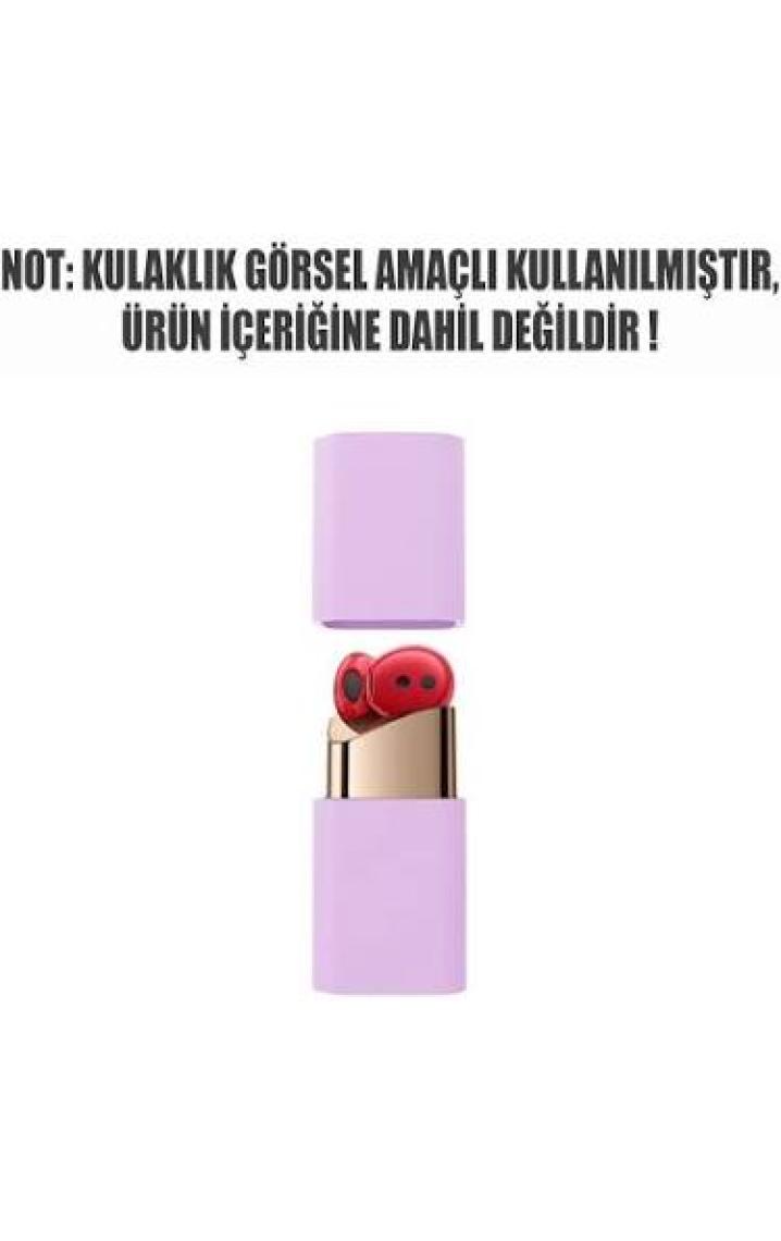Microsonic Huawei Freebuds Lipstick Mat Silikon Kılıf Lila