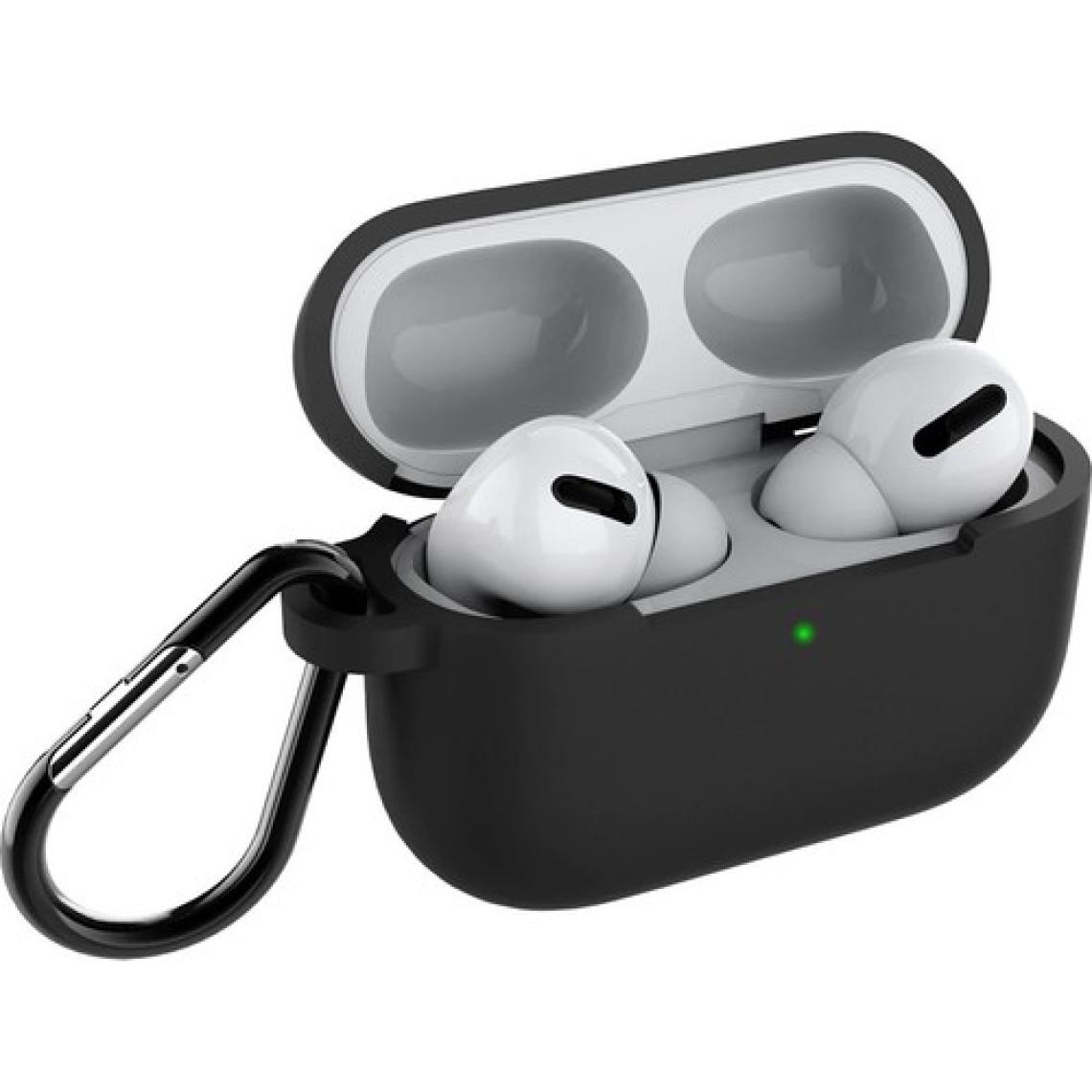 Coverzone Airpods Pro Kılıf Mat Darbe Emici Profesyonel Termoplastik Kancalı Siyah