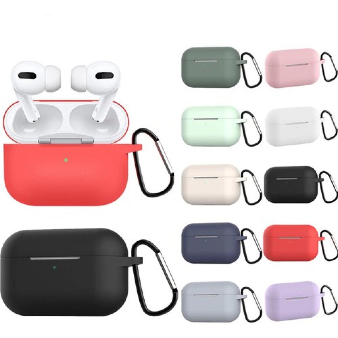 Coverzone Airpods Pro Kılıf Mat Darbe Emici Profesyonel Termoplastik Kancalı Siyah