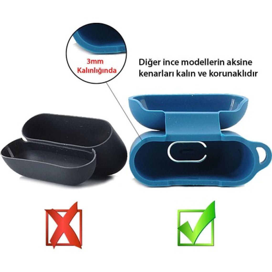 Coverzone Airpods Pro Kılıf Mat Darbe Emici Profesyonel Termoplastik Kancalı Siyah