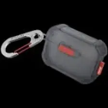 Skinarma Airpods Pro 2 Uyumlu Kılıf Skinarma Magnetik Kilitli Airbagli Tasarım Mecha Kılıf Transparan Füme