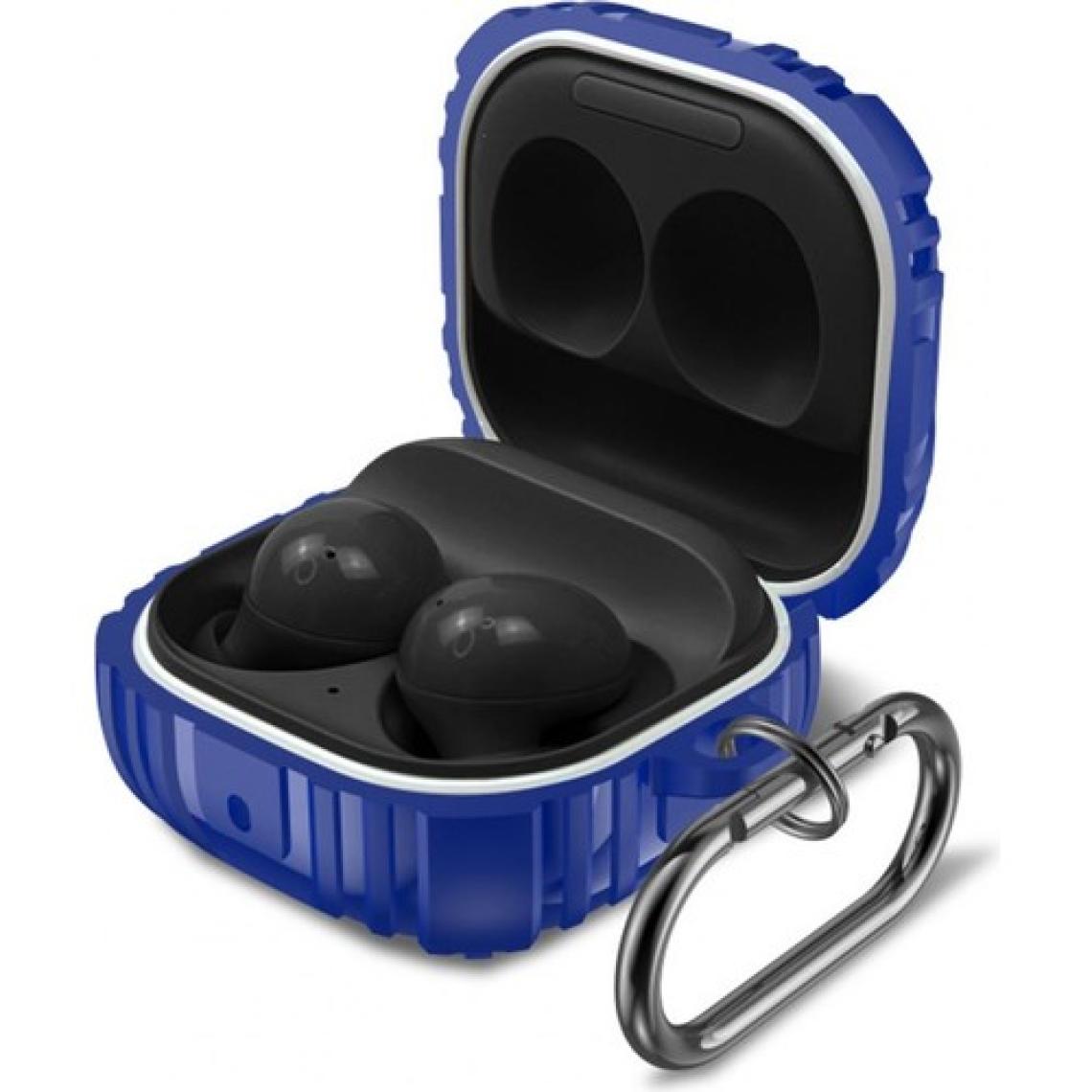 CoverZone Samsung Galaxy Buds 2 Pro ile Uyumlu Kulaklık Kılıf Fundamental Sert Koruyucu Kılıf Lacivert