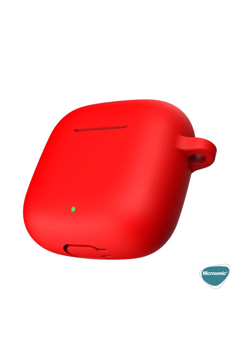 Microsonic Huawei Freebuds Se 2 Kılıf Askılı Mat Silikon Koyu Yeşil
