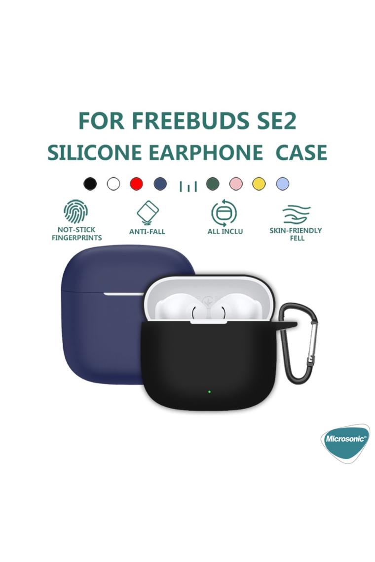 Microsonic Huawei Freebuds Se 2 Kılıf Askılı Mat Silikon Koyu Yeşil