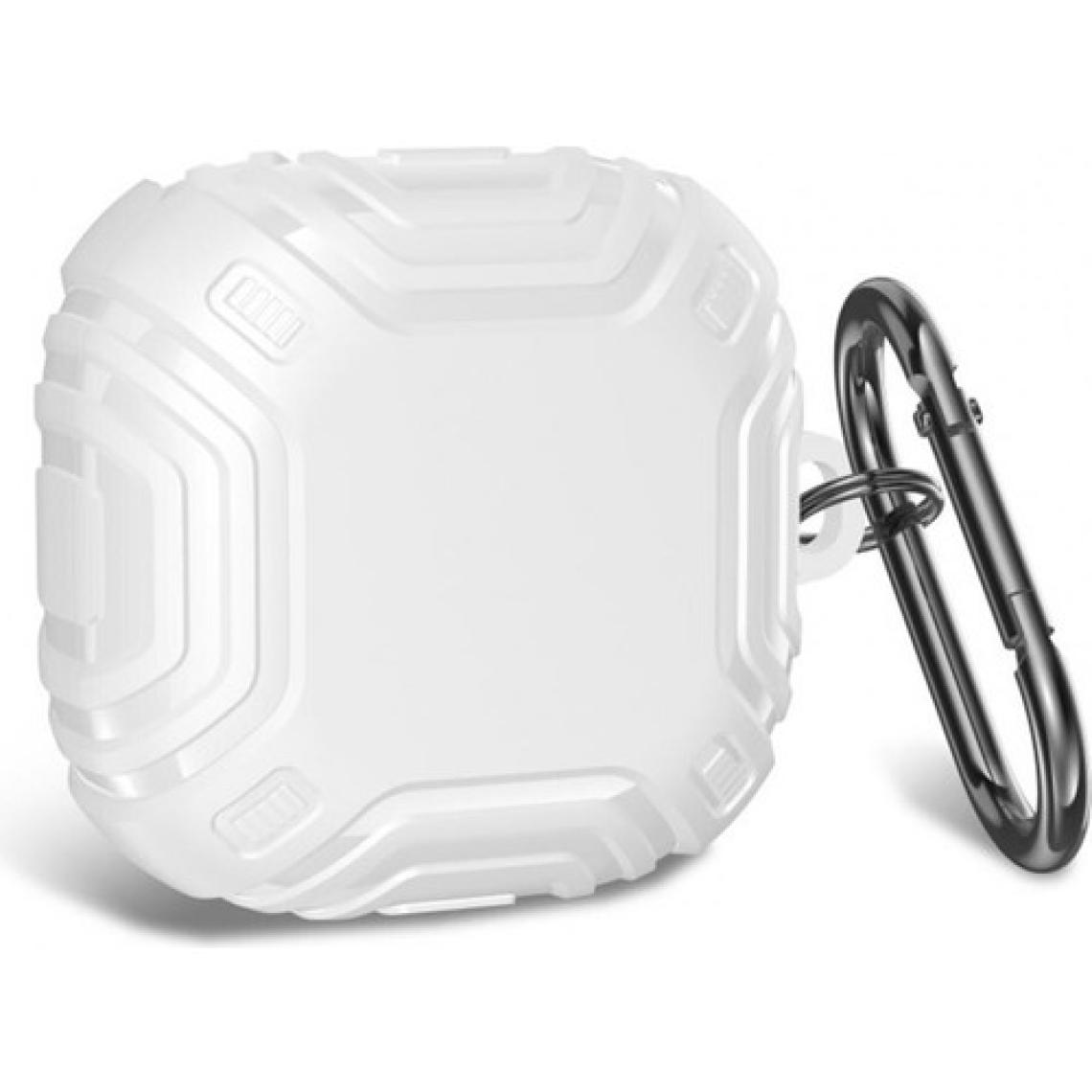 CoverZone Samsung Galaxy Buds 2 Pro ile Uyumlu Kulaklık Kılıf Fundamental Sert Koruyucu Kılıf Beyaz