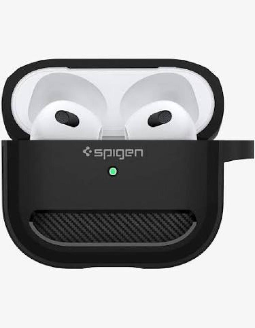 Spigen AirPods (2. nesil) / (1.nesil) Kılıf Rugged Armor Black - ASD01117