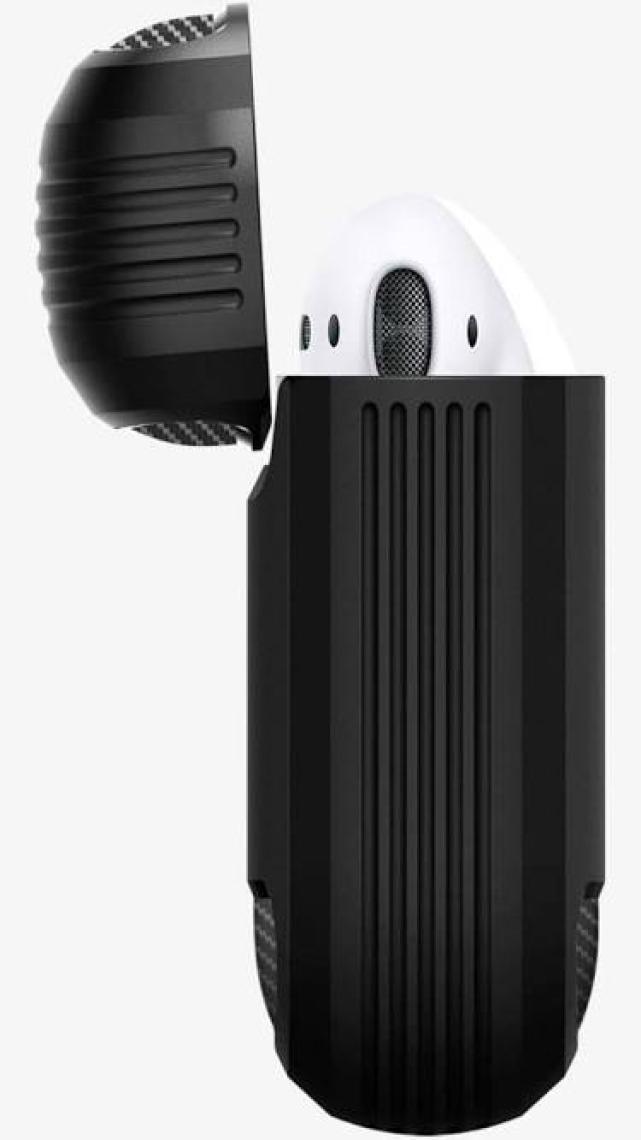 Spigen AirPods (2. nesil) / (1.nesil) Kılıf Rugged Armor Black - ASD01117