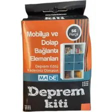 Made Deprem Kiti Mobilya Dolap Sabitleme Seti 56 Parça