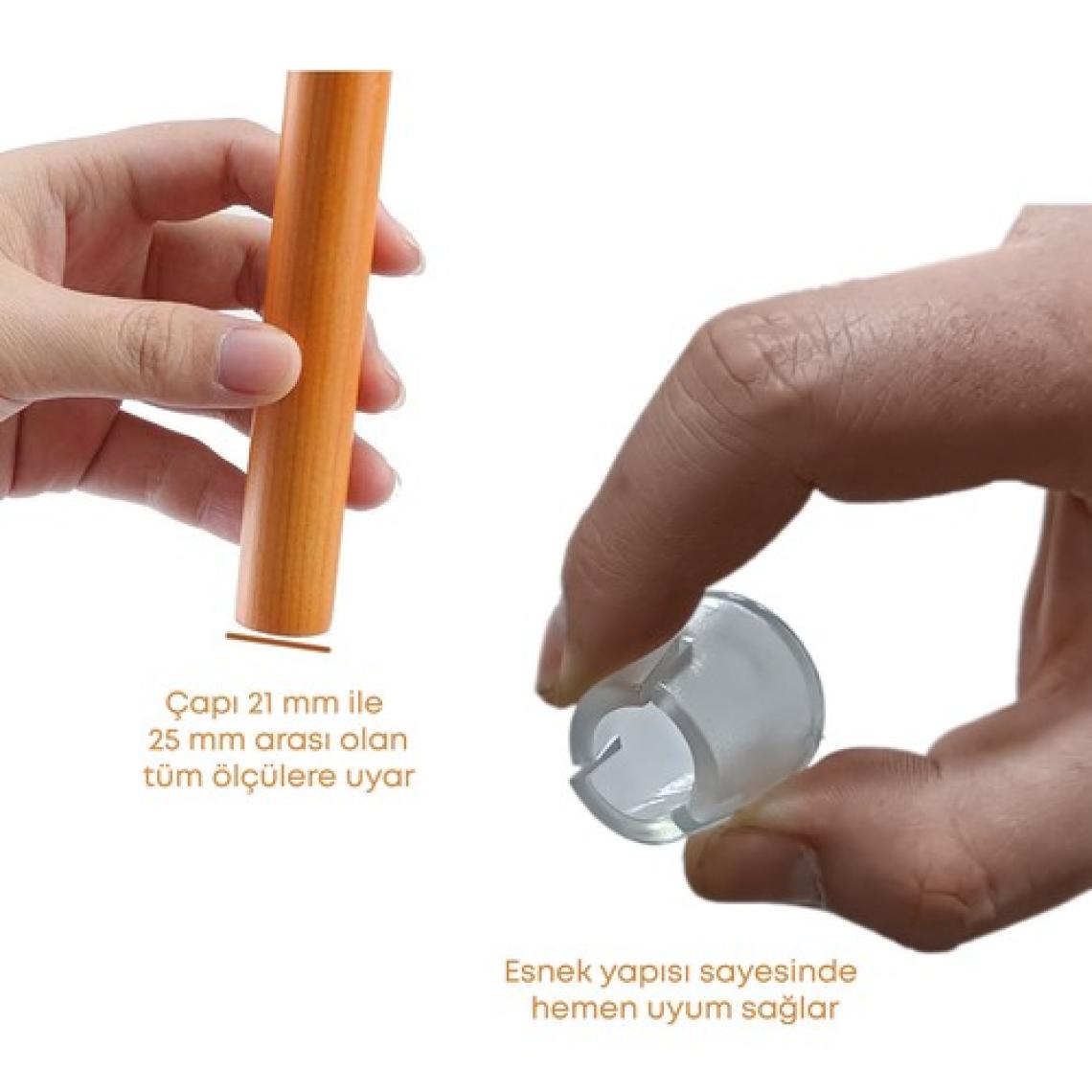 Adem Koç Plastik Sessiz Tip Sandalye Pabucu Masa Sandalye Zemin Koruyucu (4 Adet)