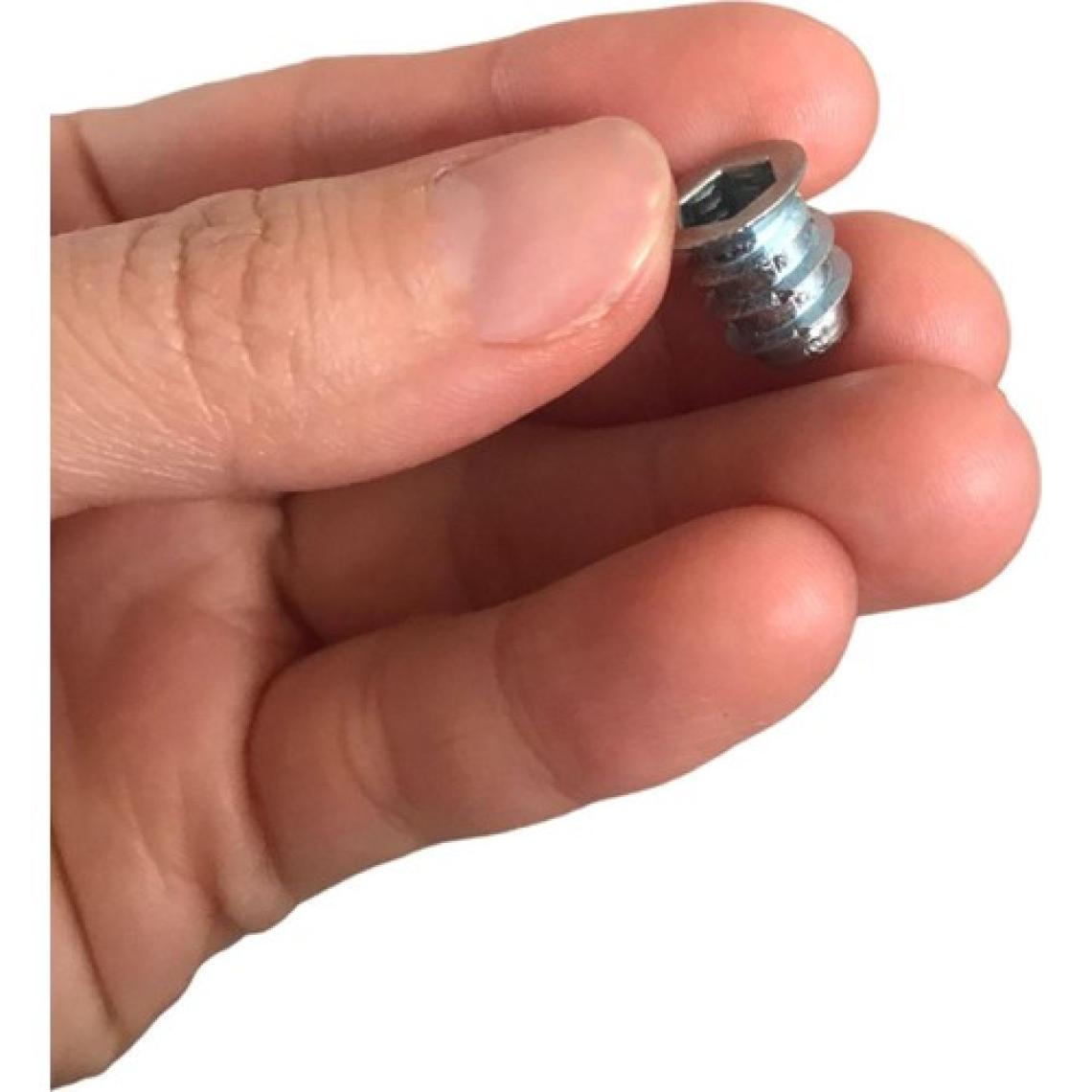 Glaswen Metal Düz Dişli Dübel Ahşap Dübeli M6 8X13 Diş Çinko Mobilya Bağlantı Ünite Birleştirme (25 Adet)