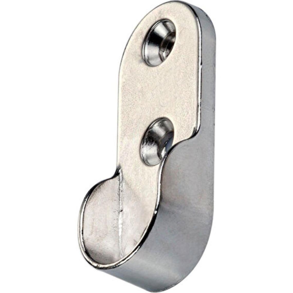 Badem10 Askı Flanşı Krom Oval Dolap Elbise Askı Aparatı (2 Adet)