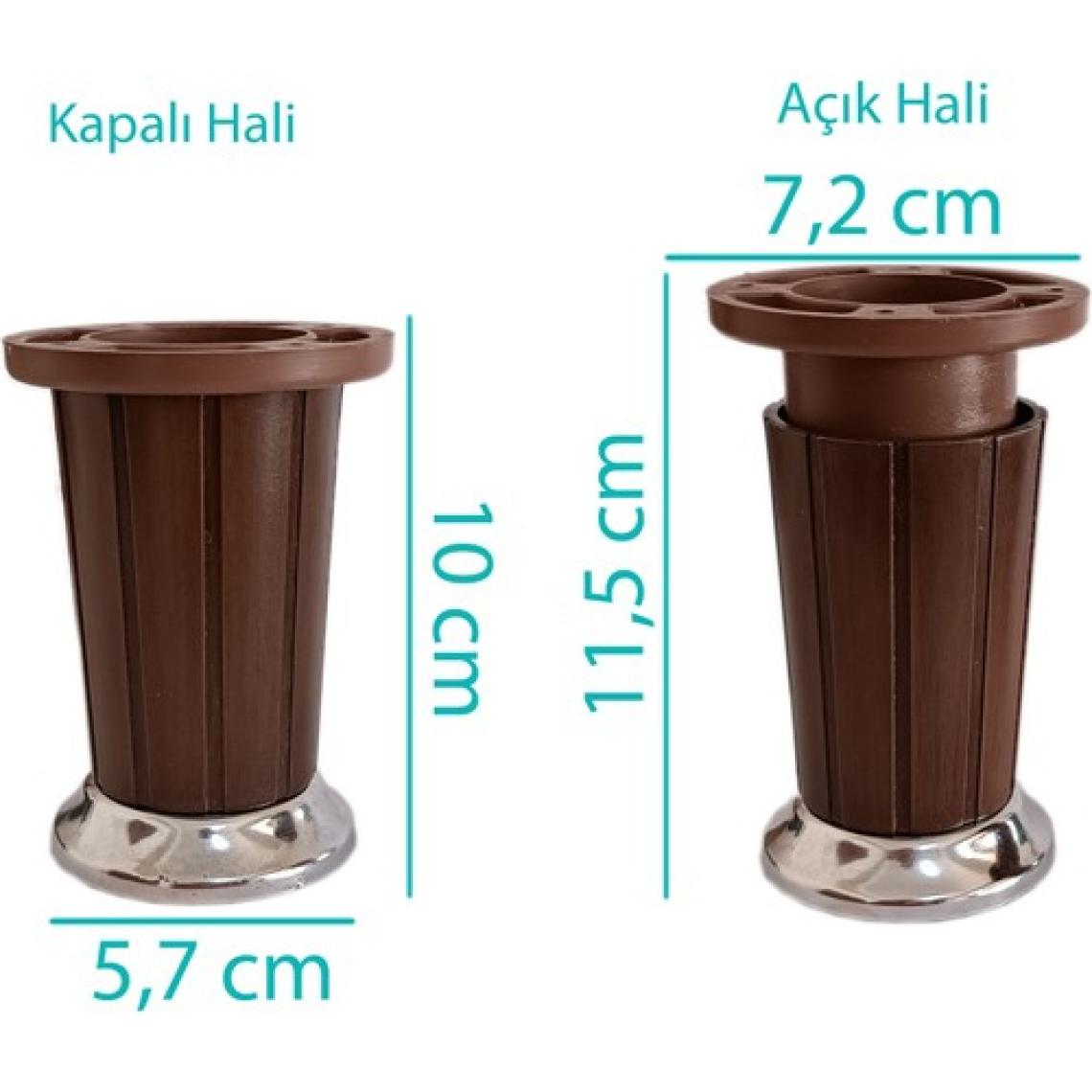 Adem Koç Plastik 10 cm Atena Plastik Dolap Kanepe Koltuk, Baza Ayağı Mobilya Ayağı