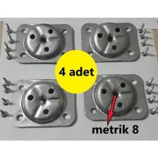 Barermo 4 Adet Metal Sehpa Ve Ahşap Ayak Bağlantı Aparatı Açılı Ayak Aparatı Zigon Sehpa Masa Koltuk Puf