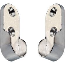 Badem10 Oval Boru Askı Flanşı Krom Dolap İçi Elbise Askı Aparatı Elemanı (2 Adet)