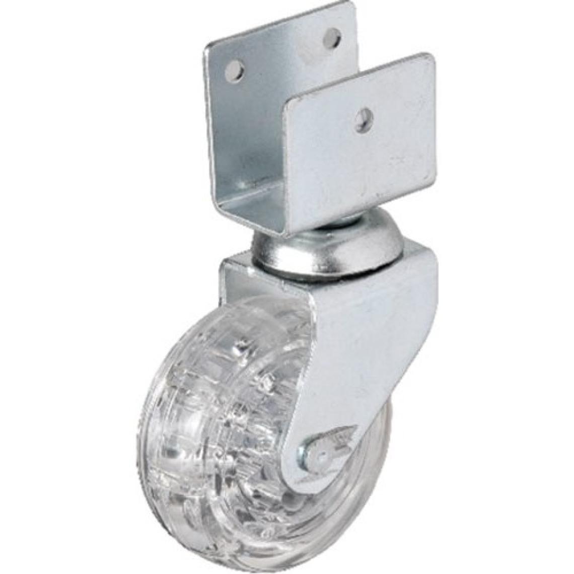 Hts 328 - 50X20 mm Şeffaf Makaralı Kısa U Tablalı Teker 4 Adet