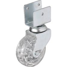 Hts 328 - 50X20 mm Şeffaf Makaralı Kısa U Tablalı Teker 4 Adet