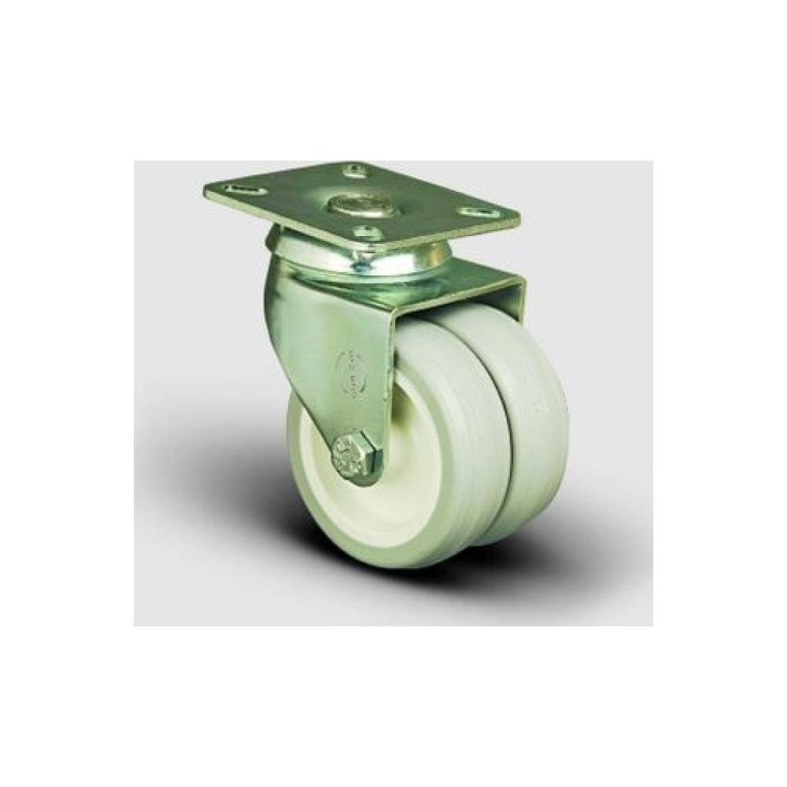 Oynak Tabla Bağlantılı, Burçlu, Pvc Çiftli Sanayi Tekerleği Çap:50 - Et01 Zkc 50
